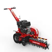 Uso agricolo 7hp motore a benzina powered mini trencher, trench digger, potenza trencher