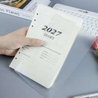 Recharges de calendrier A5 2027 – Planificateur mensuel, inserts pour classeur à 6 anneaux, feuilles mobiles lignées, bloc-notes pour agenda quotidien
