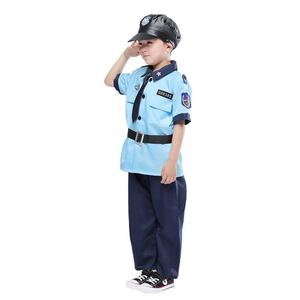 Halloween Children Police Officer gioco di ruolo Costume carriera Day Dress Up Set uniforme poliziotto Unisex con accessori giocattolo - Product Image 4