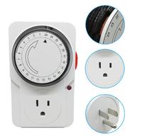Saklar Timer Siklik 24 Jam Timer Dapur Stopkontak Timer Universal Soket Timer Mekanis 230VAC 3500W 16A Steker UK EU CN US