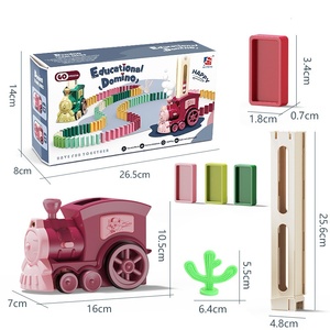 Automatic Domino Train – <b>Electric</b> Car Lays Colorful Dominoes, Brick Blocks Building <b>Kits</b>, Educational Game Toy for Kids 3-8 Year - Product Image 6