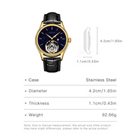 Montre Tourbillon avec Logo Personnalisé Mouvement Tourbillon Volant Original Haute Qualité Pierre Bleue Montres Mécaniques pour Hommes