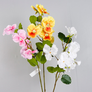 Fiori Artificiali di Pansé <span class=keywords><strong>Viola</strong></span> all'Ingrosso con Fogliame per Decorazioni Floreali Primaverili Casa e Hotel - Product Image 5