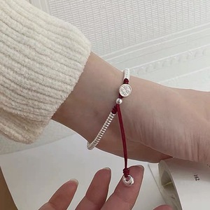 S925 Sterling Silver <b>Bracelet</b> Women Red <b>Rope</b> Charm <b>Bracelet</b> Everyday Wear Fine Jewelry - Product Image 4