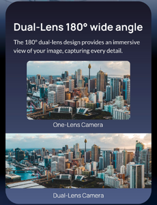 كاميرا تويا الذكية بعدسة مزدوجة 4 ميجابكسل بزاوية 180 درجة °   كاميرا واي فاي بانورامية مع رؤية ليلية ملونة وكشف الحركة البشرية، تدعم التسجيل على مدار الساعة - Product Image 5