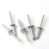 Rivets à tête bombée en aluminium DIN Standard RV6605 5.2/6.4/7.5 Bulbex Tri-Luk avec rondelle en caoutchouc