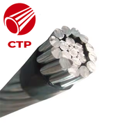 Câble aérien industriel Almelec en alliage d'aluminium à conducteur unique nu, 75,5 mm², personnalisé, en aluminium pur AAAC, 1kV-50kV, norme française