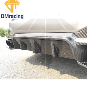 Difusor trasero de fibra de carbono seco para <span class=keywords><strong>BMW</strong></span>, labio trasero con divisores, estilo de diseño 3D, para modelos serie 5 G30, G38 y M-TECH, años 2017 a 2019 - Product Image 3