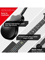 Guitare Natasha Factory en fibre de carbone de 38 pouces, sans douleur, pour débutants, cordes acier/nylon, acoustique/capteur de résonance NSX