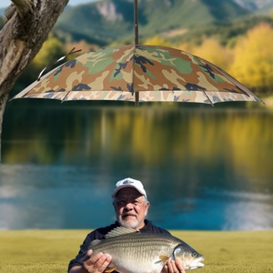 Parapluie de chasse robuste pour l'extérieur, grande baldaquin, imperméable, protection UV, structure en acier durable, fermeture manuelle, parapluie de chasseur - Product Image 6