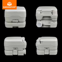 Mini toilette portable en acier durable et écologique au design traditionnel pour le camping, les camping-cars et l'extérieur