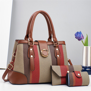 Women's Plaid Tote Bag Set With Shoulder Strap And Wallet Spring 2024 Casual Everyday Use - Product Image 1