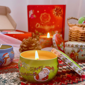 大豆蜡锡罐香味蜡烛浪漫圣诞香薰蜡烛礼品盒套装生日礼物 - Product Image 6
