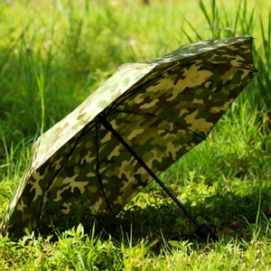 Heavy Duty Executive Camo Folding Umbrella Fiberglass Ribs With Wooden Handle Luxury Businessman Gift Set - Product Image 4