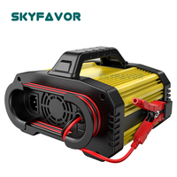 Cargador de Batería Inteligente Ajustable de 12V 24V, Cargador Rápido Automático de 12V 24V 25A para Baterías de Litio-Ferrofosfato (LiFePO4), EFB, GEL, AGM y Plomo-Ácido con Función de Reparación