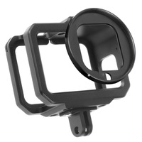 FEICHAO boîtier de caméra d'action boîtier de Protection de cadre avec filtre d'objectif 52mm montage fixe pour GoPro Hero 11 10 9 couverture noire