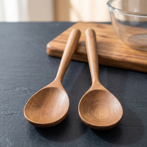 Cuillère de cuisine en bois faite à la main, finition laquée, sans danger pour les aliments, exportateur d'ustensiles de cuisine - Product Image 1