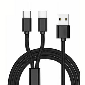 2 in 1 <b>USB</b> C <b>Cable</b> <b>USB</b> Type C to Dual <b>USB</b> Type C Splitter Y Assembly <b>Cable</b> - Product Image 2
