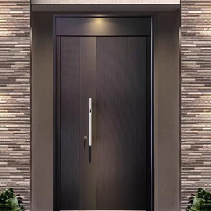 Puertas de entrada <span class=keywords><strong>principal</strong></span> exterior de alta seguridad, modelo personalizado, <span class=keywords><strong>puerta</strong></span> de entrada frontal pivotante de madera y <span class=keywords><strong>aluminio</strong></span> - Product Image 3