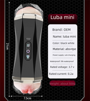 10-Frequenz Vibrierender 2-in-1 Mund- & Vaginal-Automatik-Masturbator für Männer, Elektronischer Taschenformat-Masturbator mit Stimme
