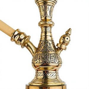 Vente en gros de chichas en laiton massif de style Khalil Maamoon - Shika Legend 40cm - Product Image 3