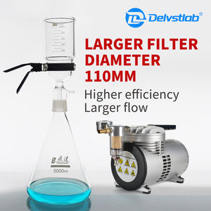 Kit de filtration sous vide pour solvants en verre d'<span class=keywords><strong>analyse</strong></span> de <span class=keywords><strong>laboratoire</strong></span> chimique, filtre en verre fritté - Product Image 6