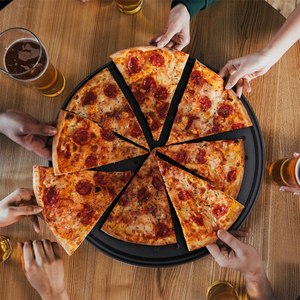 Plaque de cuisson perforée en acier au carbone antiadhésive pour pizza, plateau de four rond avec trous, support pour plats, outil de cuisson - Product Image 6