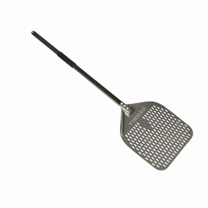 Pelle <span class=keywords><strong>à</strong></span> <span class=keywords><strong>pizza</strong></span> perforée personnalisée avec logo, 12x14 pouces, manche long de 44 pouces, en aluminium, pour fours commerciaux - Product Image 1