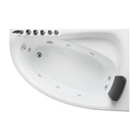 Baignoire autoportante moderne en acrylique, luxueuse, avec drain intégré, pour SPA, hôtel, villa, commande informatisée, intérieur/extérieur