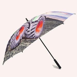 Parapluie de golf de luxe grand format 30 pouces, coupe-vent, avec impressions numériques promotionnelles du logo - Product Image 1