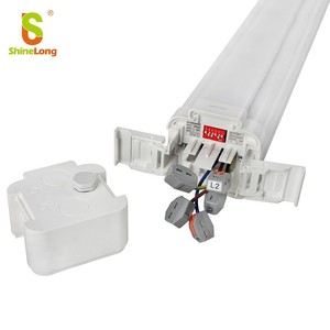 Lámpara Lineal LED IP65, 3CCT y 3 Niveles de Potencia Ajustables, Lámpara LED Impermeable para Garaje, Taller, Fábrica, Taller de Producción - Product Image 1