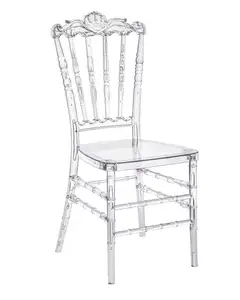 SK-YHY-Q004 Wholesale Stackable Throne Event Furniture Napoleon Gold Stainless Steel Design Chiavari Luxury Wedding Dining Chair