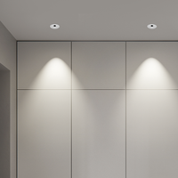 Spot LED encastré anti-éblouissement à cadre ultra-fin 5 mm, sans scintillement, pour maison, galerie, commerce, couloir