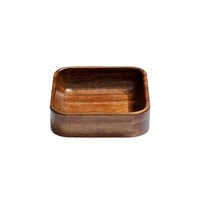 Plateau à fruits carré en bois d'acacia poli, style moderne et minimaliste, bol à fruits en bois pour salon, plateau à thé et à collations, boîte à noix