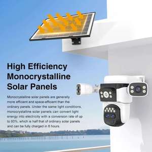 กล้องวงจรปิด Okam Pro แอปพลิเคชัน 12MP CMOS ไร้สาย รองรับเสียงสองทาง กล้องสี่เลนส์ สำหรับภายนอกอาคาร ซูม 10 เท่า หมุนได้ มองเห็นในเวลากลางคืน รองรับ 4G และ Cloud - Product Image 2