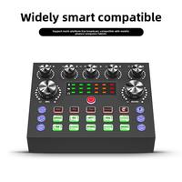 Set Kartu Suara PC V8s Profesional Laris Manis 87 Mic Kondensor Mikrofon untuk Karaoke Podcast untuk Rekaman Studio Siaran Langsung