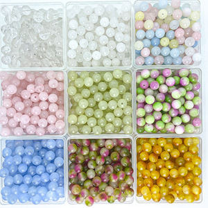 Vente en gros de perles en pierre naturelle perles rondes rondes en <span class=keywords><strong>jade</strong></span> calcédoine pour la fabrication de bijoux bracelets à bricoler soi-même accessoires - Product Image 2