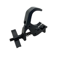 Crochet de botte d'étape de tête mobile de pince légère en aluminium argenté et noir pour l'éclairage d'étape accrochant