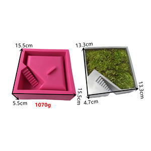 Moule <span class=keywords><strong>en</strong></span> silicone pour pot à bougie <span class=keywords><strong>en</strong></span> résine de béton rectangulaire à grain fin facile à utiliser <span class=keywords><strong>en</strong></span> 3D - Product Image 2