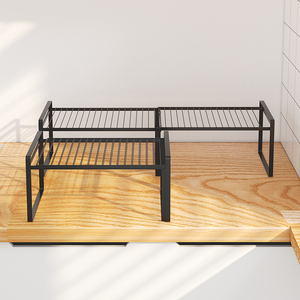 Estante de cocina extensible, organizador de metal apilable, estante de almacenamiento de alambre de almacén - Product Image 2