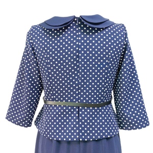 Vestido Formal de Iglesia con Estampado de Puntos para Tallas Grandes, Vestidos de Negocios con Manga Larga - Product Image 5