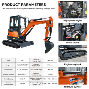 Mini-Excavatrice sur Chenilles Électrique 3.5T, 1T, 1.7T, 2T, 3T, Grande Excavatrice 15T, 17T, 18T, 30T, 09T - Product Image 5