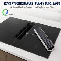 Filtre à charbon actif pour hotte aspirante domestique, anti-graisse et anti-odeur, de remplacement, Bora Pure PUAKF Basic BAKFS, pour extracteur de cuisinière, facile à installer