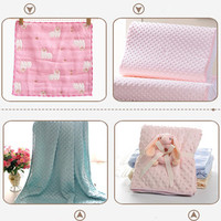 Couverture pour bébé en velours brossé super doux, tissu en peluche, fonction mémoire, 100% polyester, multicolores, utilisation pour vêtements, certifiée OEKO-TEX