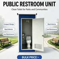 Panneau sandwich de haute qualité, écologique, portable, pour toilettes préfabriquées, extérieur, design contemporain, salle de bain chimique