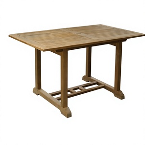 Solid Teak Wood <b>Modern</b> Outdoor Pool <b>Table</b> for <b>Dining</b> and Park Use - Product Image 1