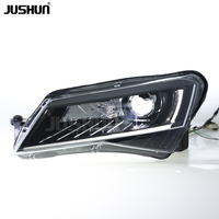 Projecteur LED JUSHUN pour phare de Skoda SuperB 2016-2018, mise à niveau LED, signal dynamique, clignotant, DRL, accessoires de voiture