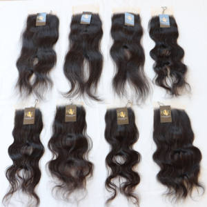 Tissage en lot indien vierge lace Frontal Closure, avec Extensions de cheveux humains brésiliens, Raw Temple - Product Image 5