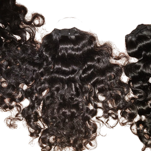 100% cheveux humains naturels bruts bouclés du Temple indien et vague naturelle bouclés paquets de cheveux humains vierges indiens naturels Genius Weft Hair - Product Image 5