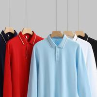 Polo à manches longues pour homme, coupe classique, imprimé sur mesure, pour le travail, le bureau et les occasions décontractées quotidiennes